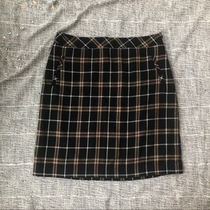 “Laura Scott” Plaid Pencil Skirt